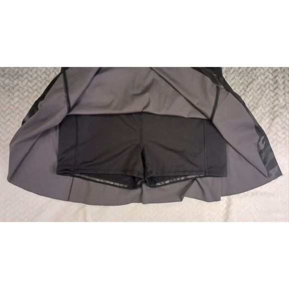 ATHLETA Camo black MATCH POINT tennis SKIRT  Medium GOLF skort EUC - Picture 8 of 13